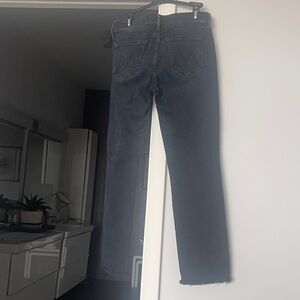 MOTHER BLACK Straight Leg Pants